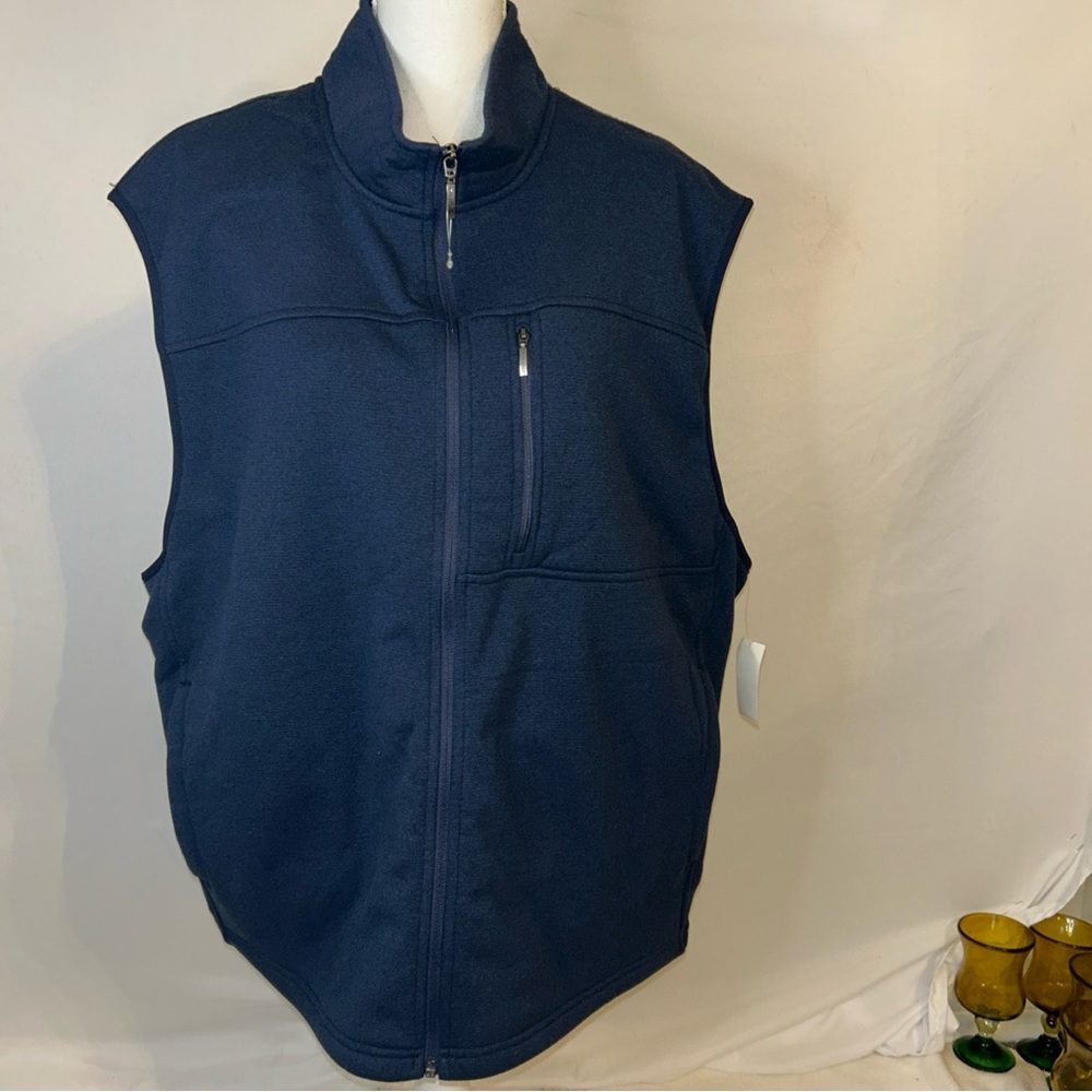 Izod Blue Outdoor Vest with Soft Fleece